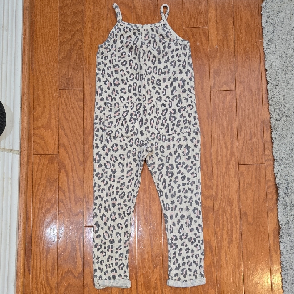 Grayson Mini Leopard Print Kids Jumpsuit Size 5t